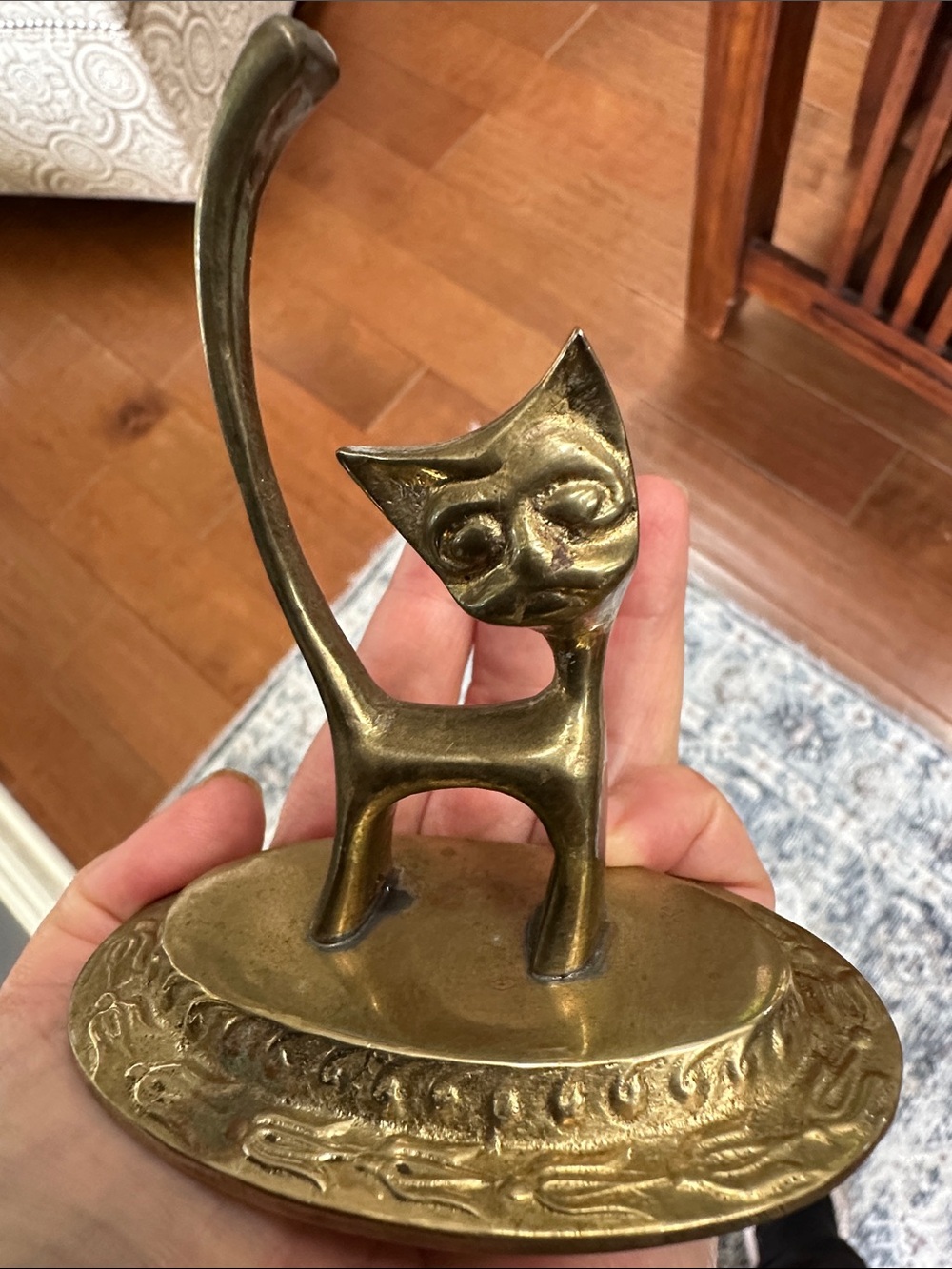 Brass Cat Ring Holder